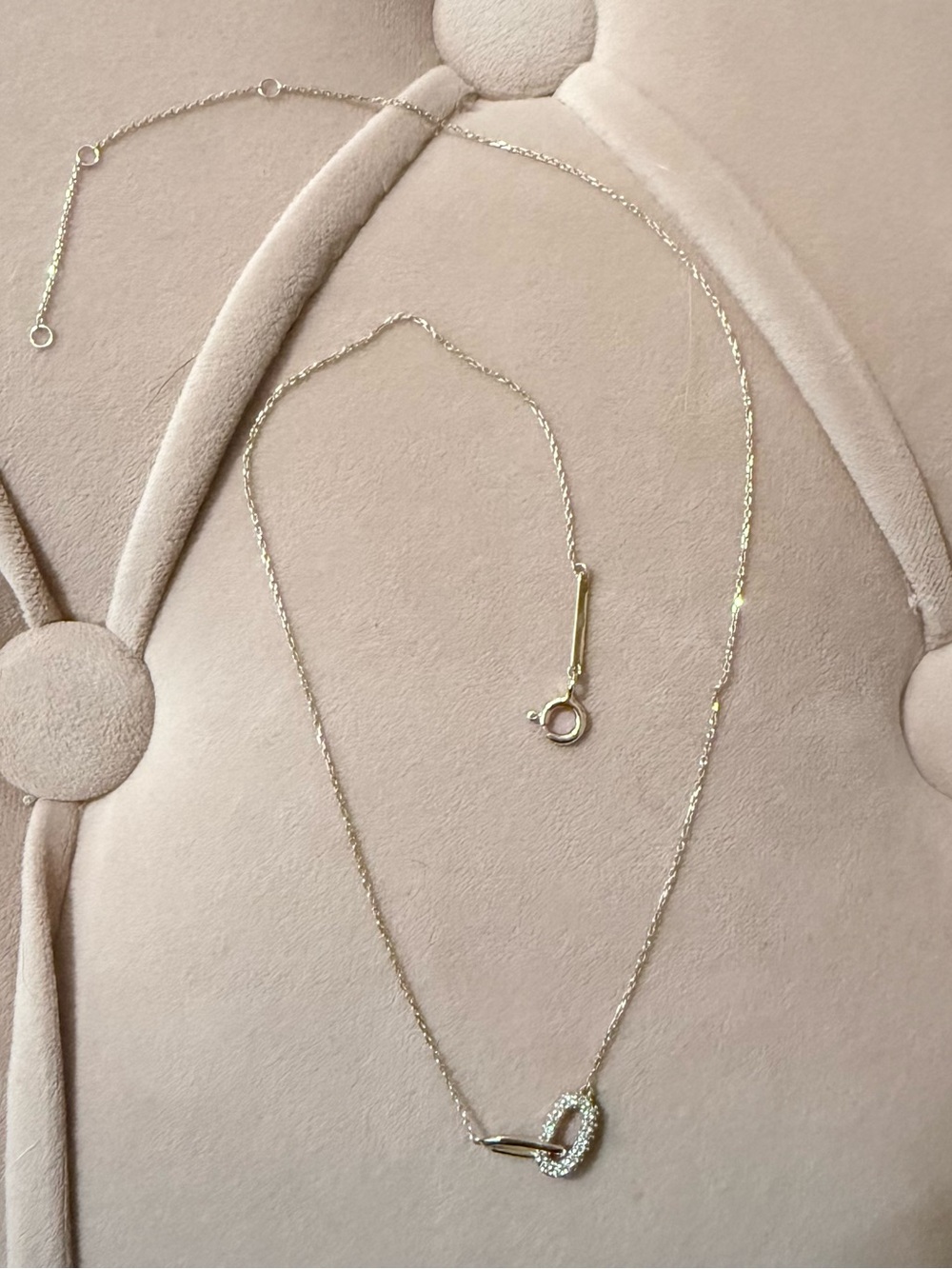 Kendra Scott Elisa 14k Yellow Gold Interlocking Pendant Necklace White Diamond - Picture 8 of 12